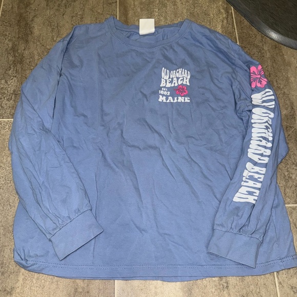 Old Orchard Beach Blue Long Sleeve Tee - Picture 1 of 4